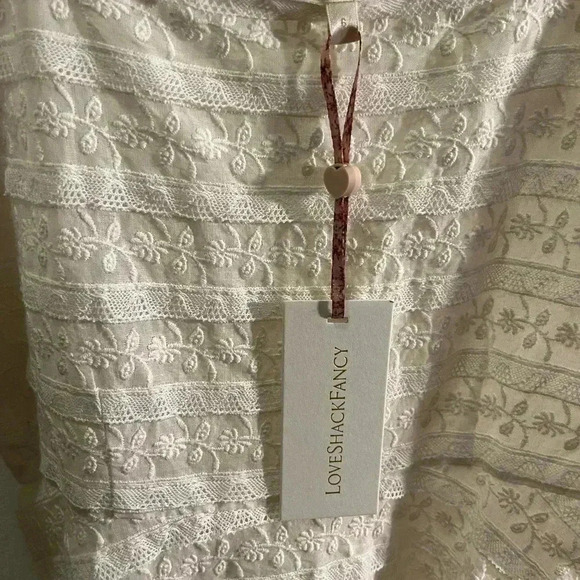 NWT LOVESHACKFANCY Drella Mini Graduation Bridal Dress Ivory 6 - Picture 4 of 5